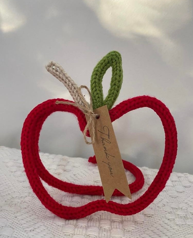 Knitted Wire 'Thank You' Apple