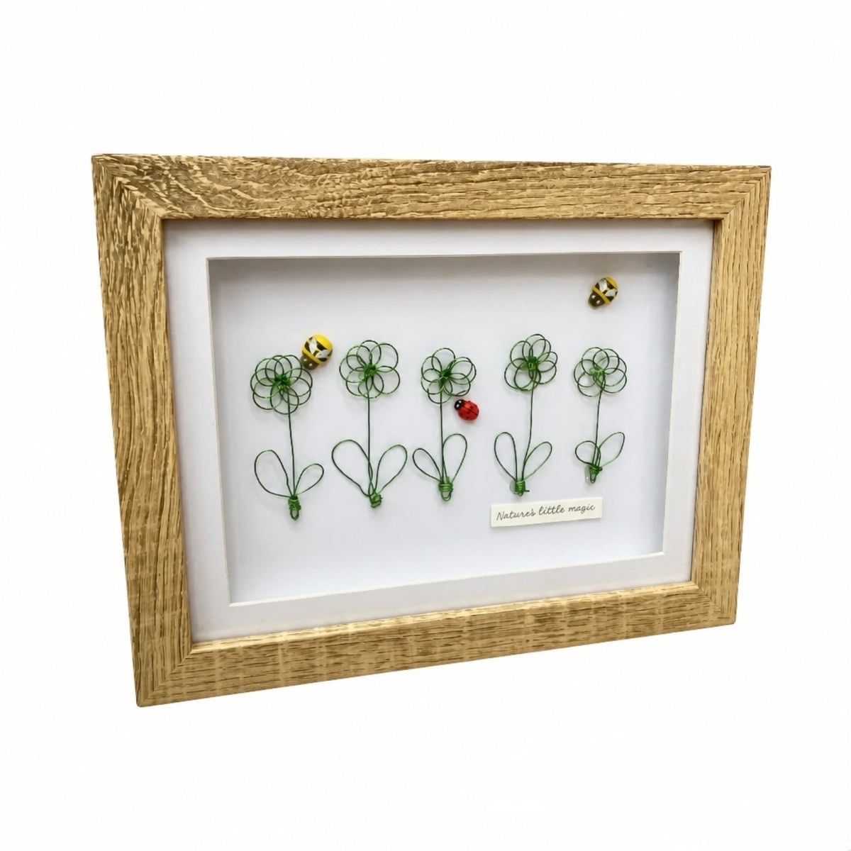 8x6" Nature's little magic Wire Flower Framed Picture