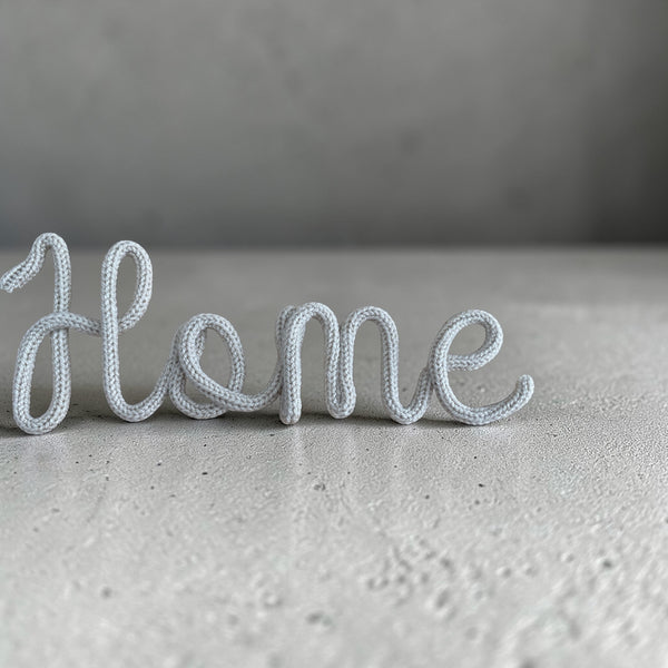 Knitted Wire 'Home' Sign