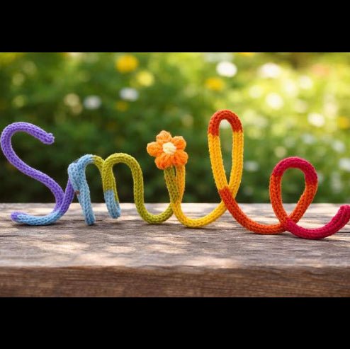Handmade Wire 'Smile' Art Piece - Gigglypix